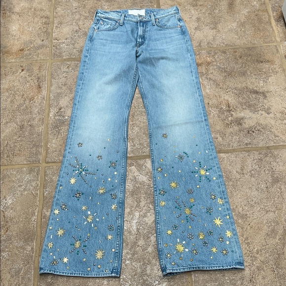 Mother The Bookie Embellished Ankle Jean in Righteous Gemstone 24 - Picture 5 of 7